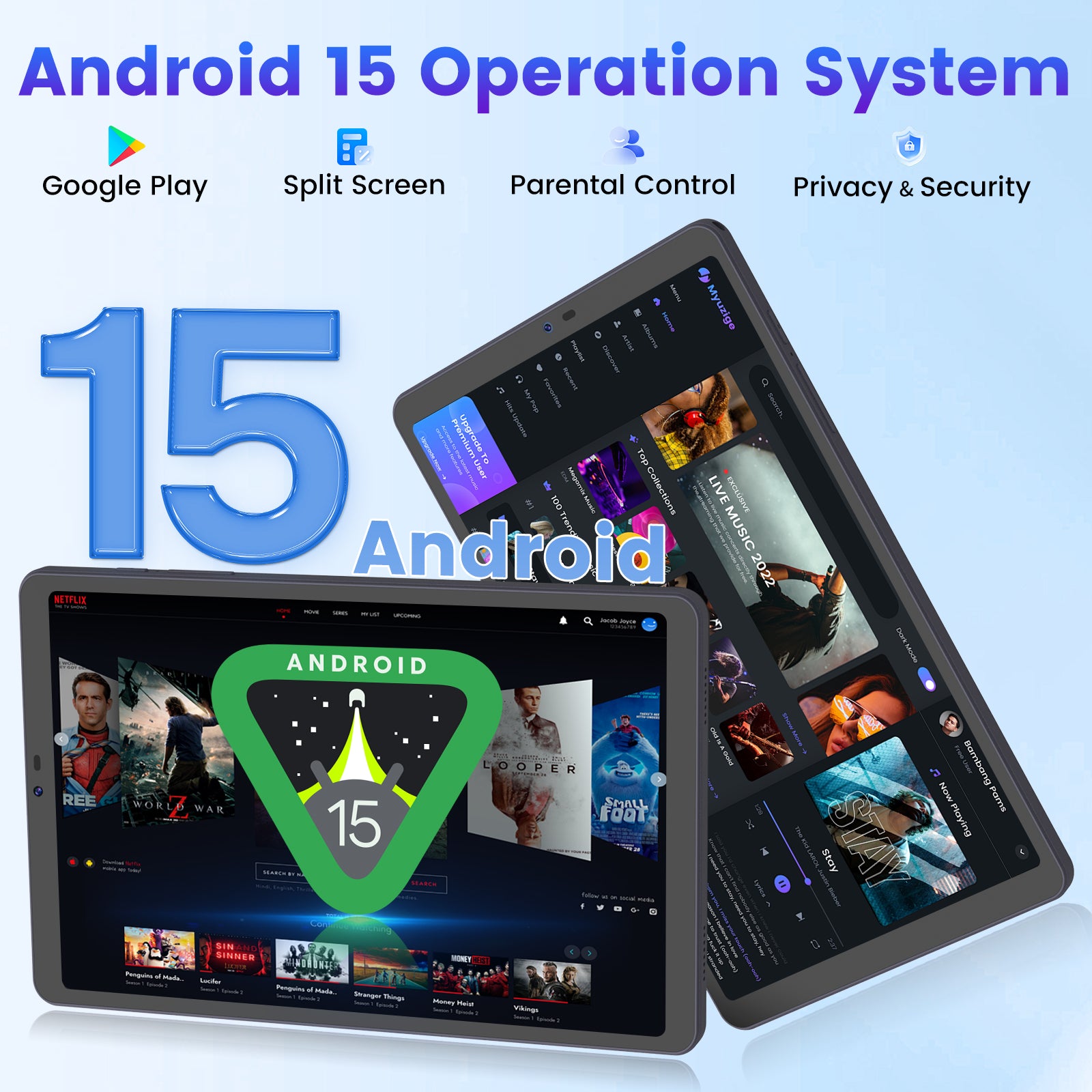 Mini Tablet 8.7 inch, Android Tablet with 5000mAh, Wi-Fi 6 & BT5.0, Tablets 11GB RAM & 64GB ROM 1TB Expandable, Tablet Computer with IPS HD Display, Support GPS, GMS, Widevine L1, Parent Control