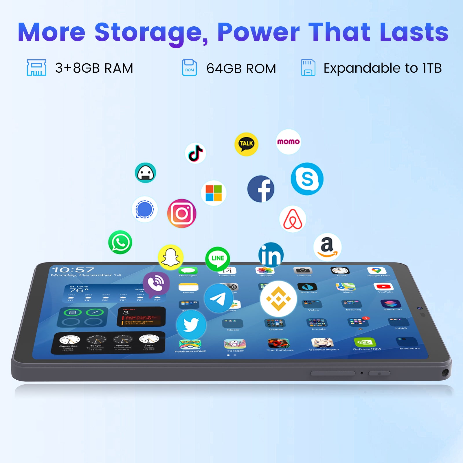 Mini Tablet 8.7 inch, Android Tablet with 5000mAh, Wi-Fi 6 & BT5.0, Tablets 11GB RAM & 64GB ROM 1TB Expandable, Tablet Computer with IPS HD Display, Support GPS, GMS, Widevine L1, Parent Control