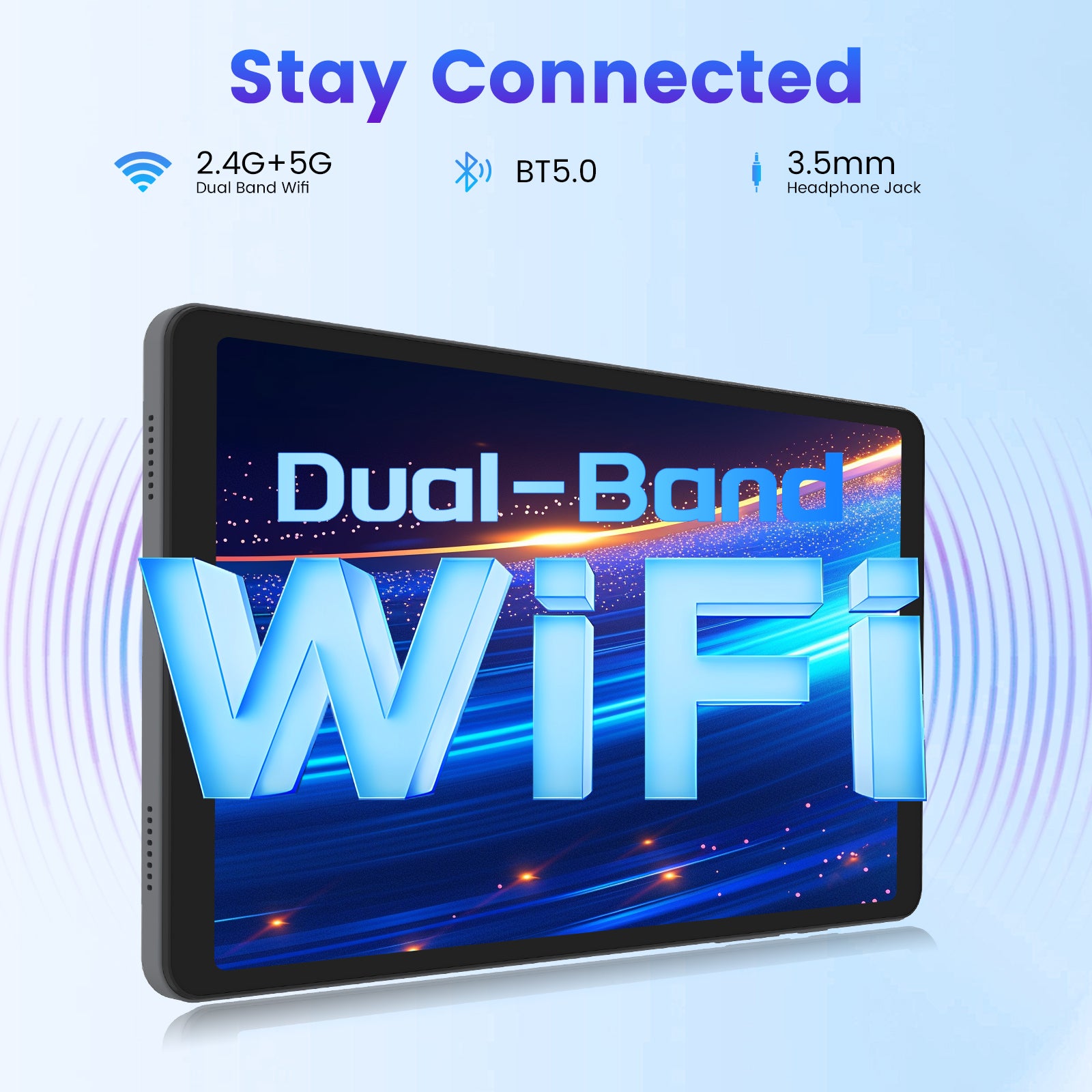 Mini Tablet 8.7 inch, Android Tablet with 5000mAh, Wi-Fi 6 & BT5.0