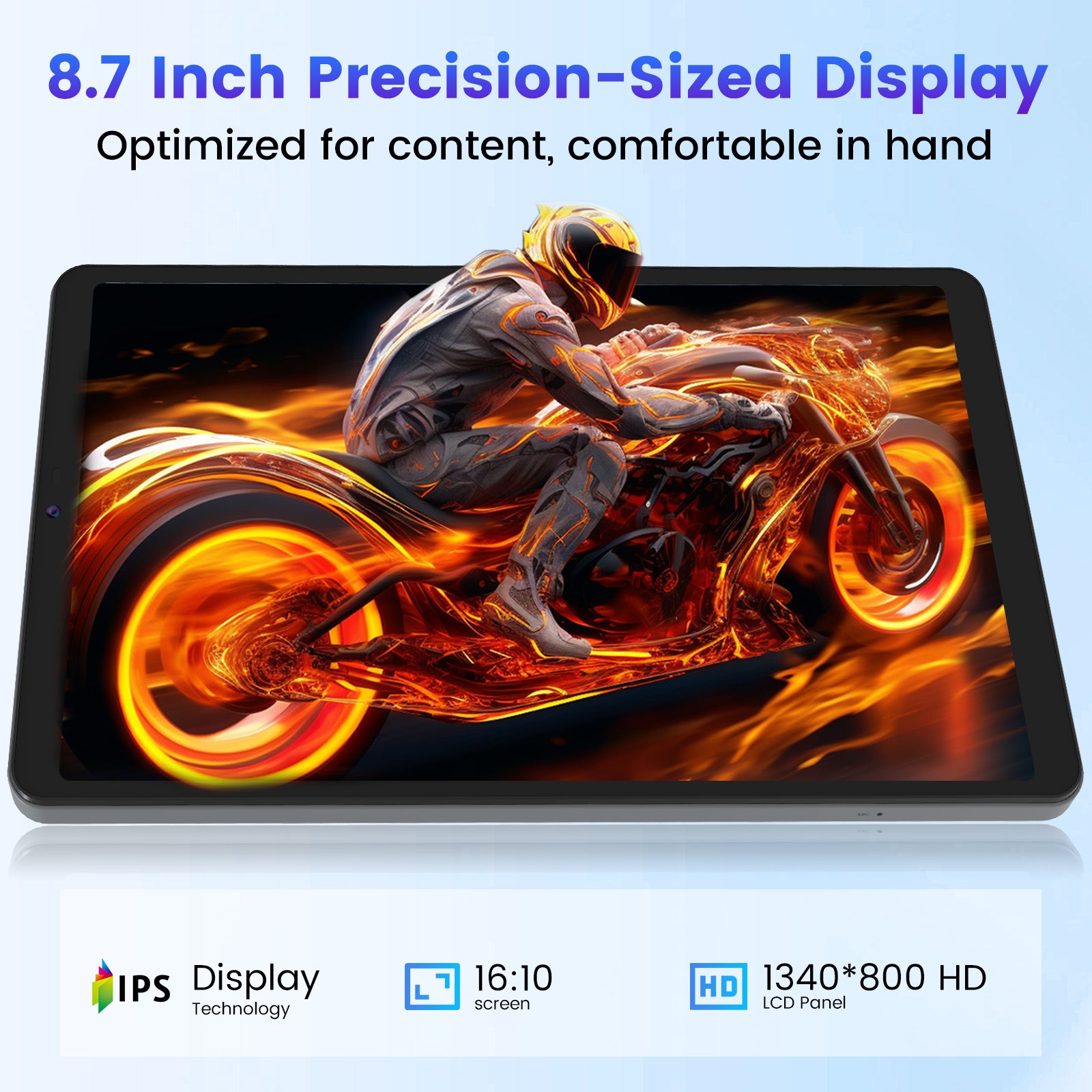Mini Tablet 8.7 inch, Android Tablet with 5000mAh, Wi-Fi 6 & BT5.0, Tablets 11GB RAM & 64GB ROM 1TB Expandable, Tablet Computer with IPS HD Display, Support GPS, GMS, Widevine L1, Parent Control