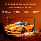 Android 15 Tablet 12 inch, AI Tablet 2K Display, Tablets with Case & 20W PD Charger, 20GB RAM 128GB RAM 1TB Expand, 8000 mAh, Octa-Core A733 Up to 2.0GHZ, WiFi 6, BT5.0, Support GMS Widevine L1