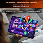 Android 15 Tablet 12 inch, AI Tablet 2K Display, Tablets with Case & 20W PD Charger, 20GB RAM 128GB RAM 1TB Expand, 8000 mAh, Octa-Core A733 Up to 2.0GHZ, WiFi 6, BT5.0, Support GMS Widevine L1