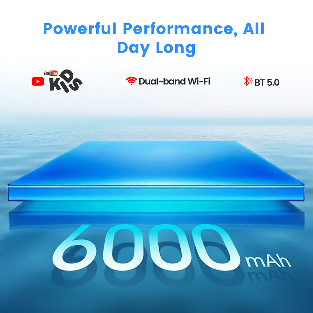 Azeyou Kids Tablet 10 Inch Android 15 Tablets for Kids, 12GB RAM 64GB ROM (1TB Expandable) with Case, 6000mAh Battery, Quad-Core Processor, Parental Control, Dual Camera, WiFi HD Screen, Pink