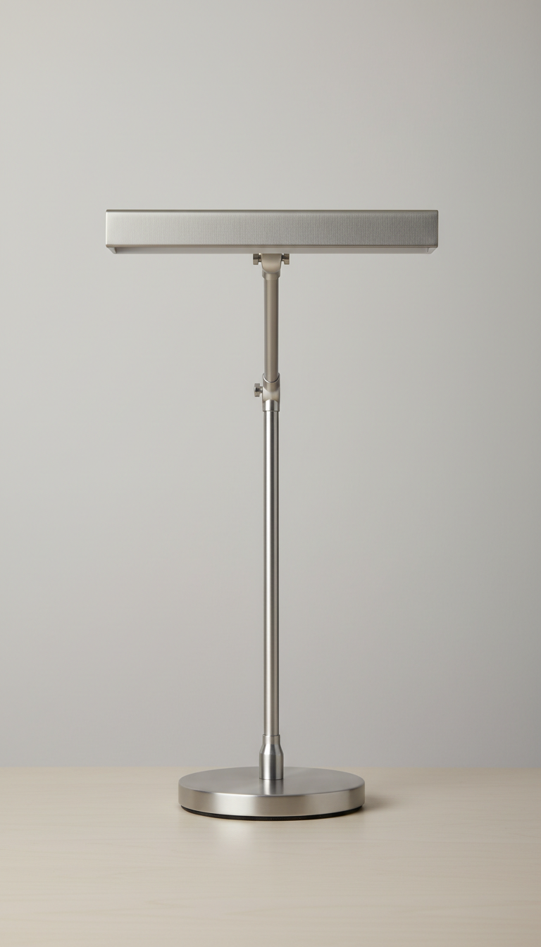 Brushed Metal Desk Lamp with Dimmer