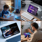 Android 15 Tablet 12 inch, AI Tablet 2K Display, Tablets with Case & 20W PD Charger, 20GB RAM 128GB RAM 1TB Expand, 8000 mAh, Octa-Core A733 Up to 2.0GHZ, WiFi 6, BT5.0, Support GMS Widevine L1