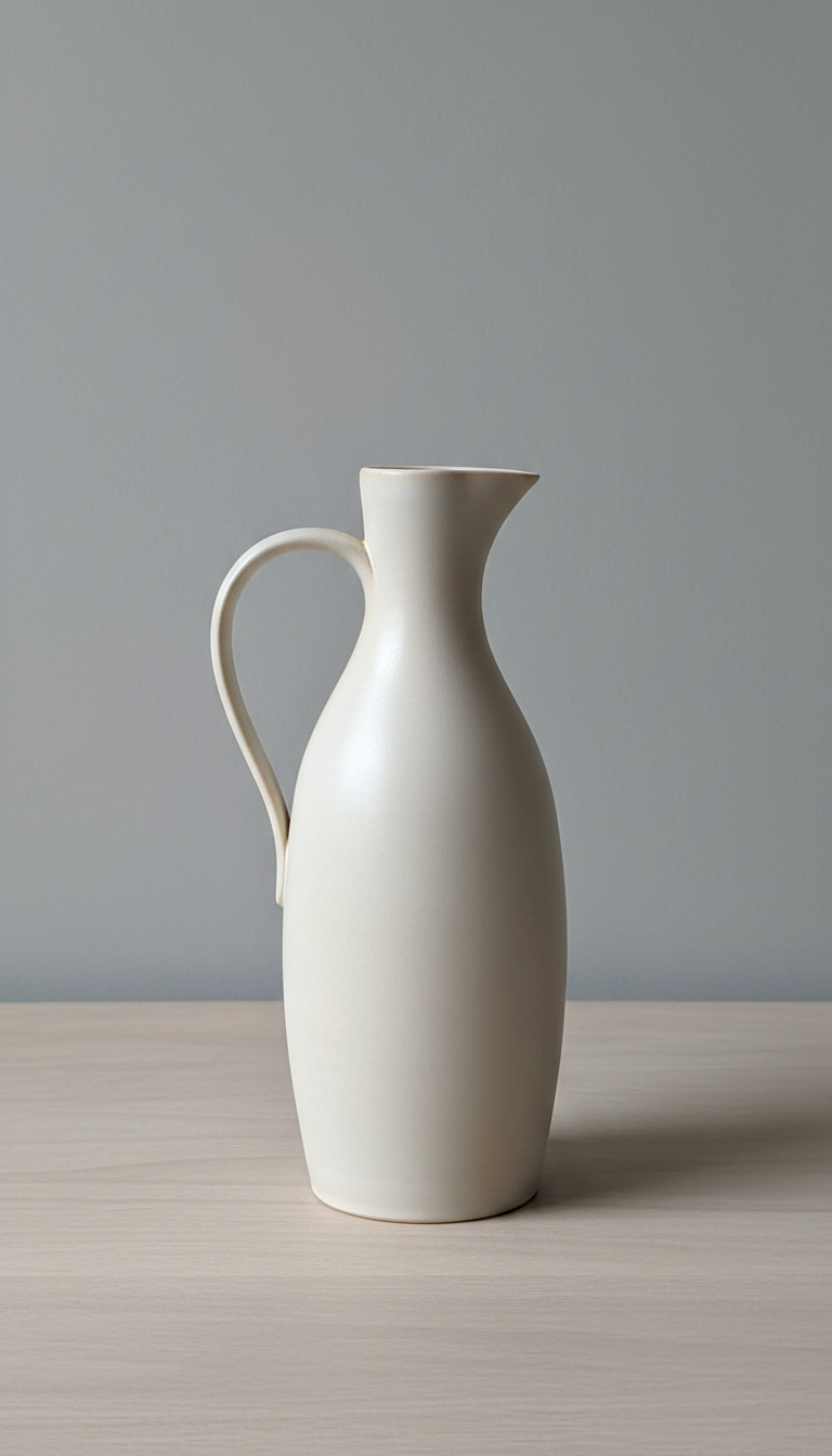 Porcelain Carafe with Satin Glaze