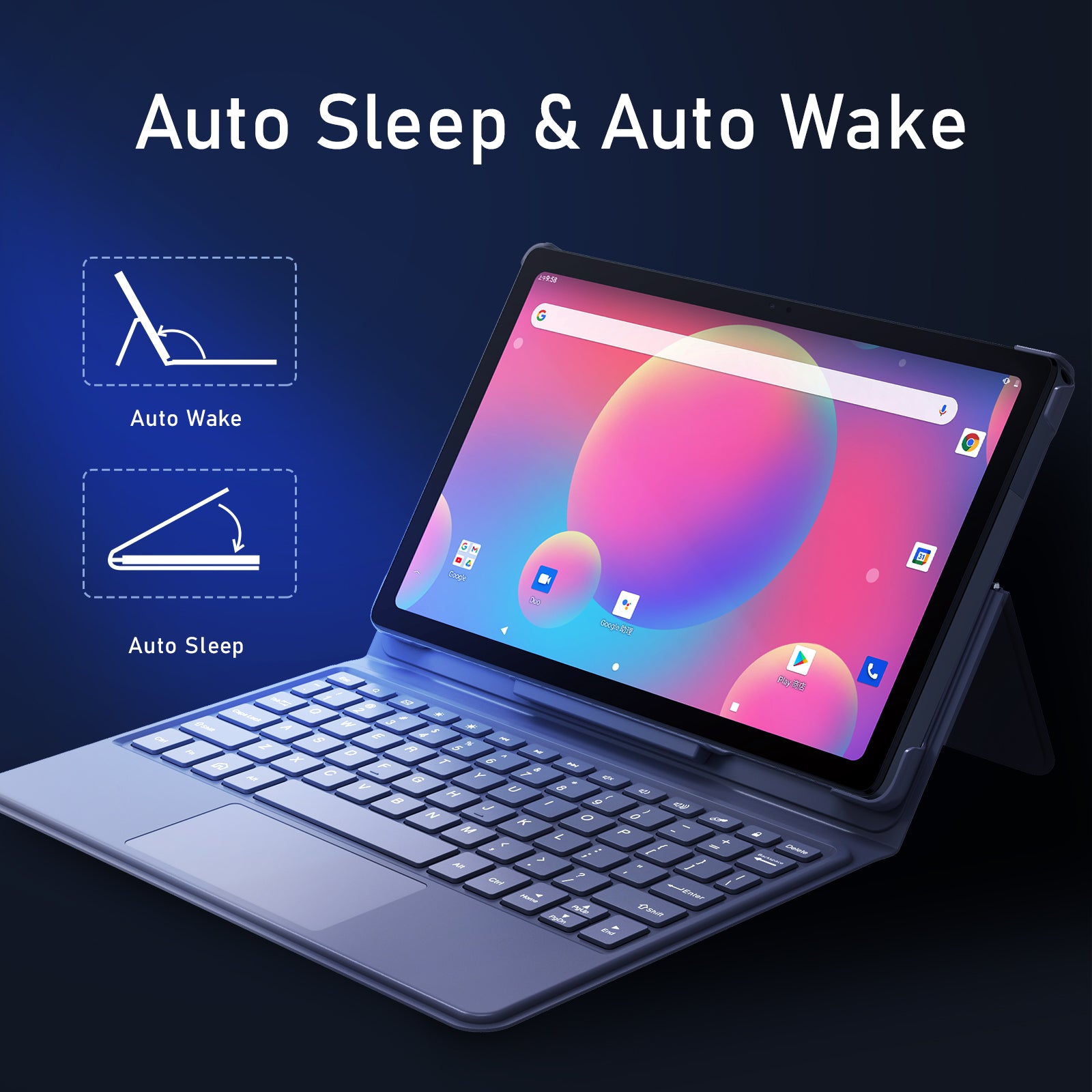The Keyboard Case for 10.36 inch Tablet, 5 Pin Connection, Thin Light Classy Docking Keyboard (Not Include Tablet)