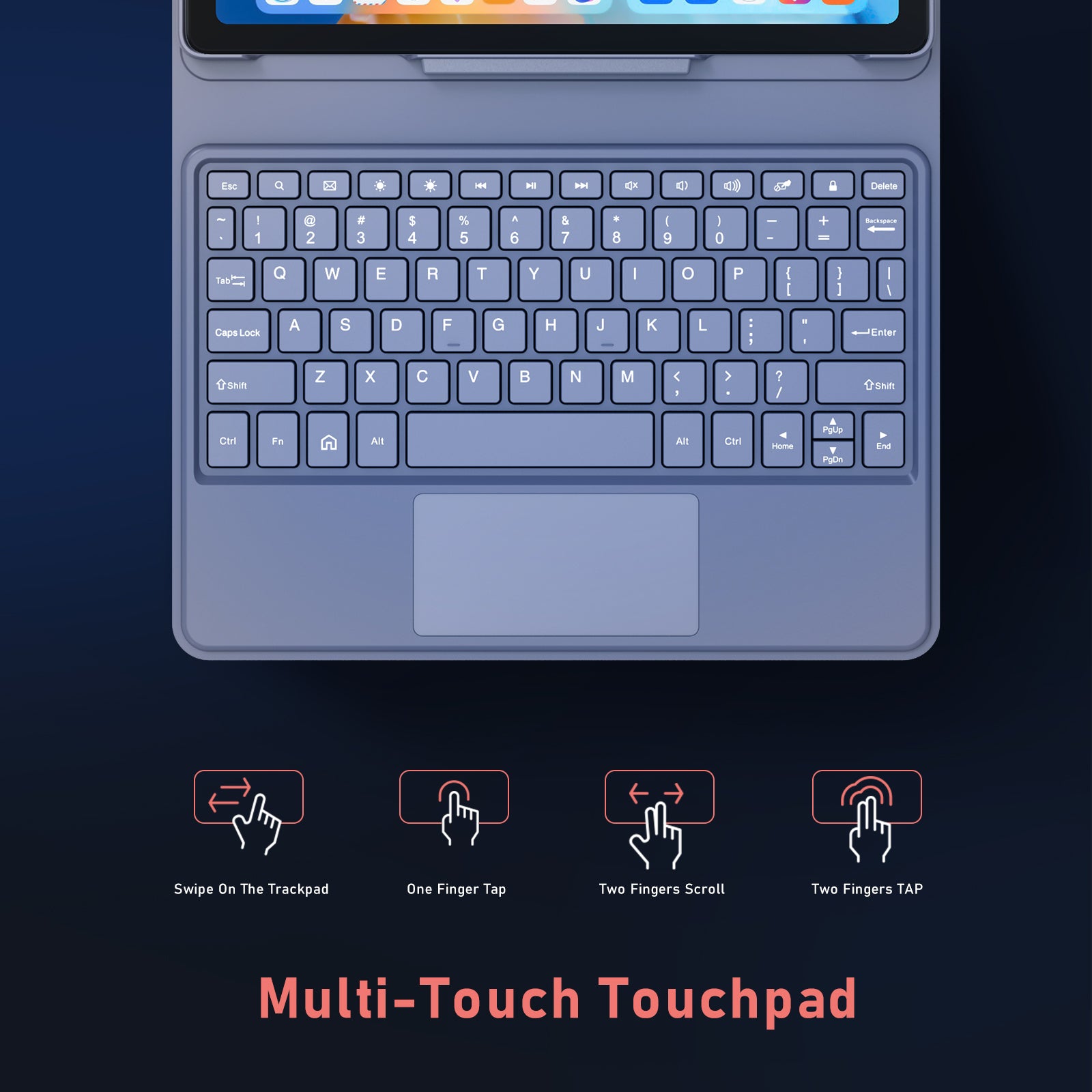 The Keyboard Case for 10.36 inch Tablet, 5 Pin Connection, Thin Light Classy Docking Keyboard (Not Include Tablet)