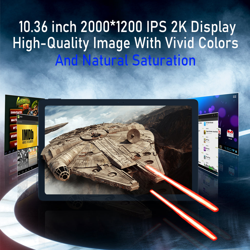 10.36 inch 4G LTE Android 11 Tablet with 4GB+64GB, Octa-core, IPS 2K Display, T20 USB-C WiFi Tablet