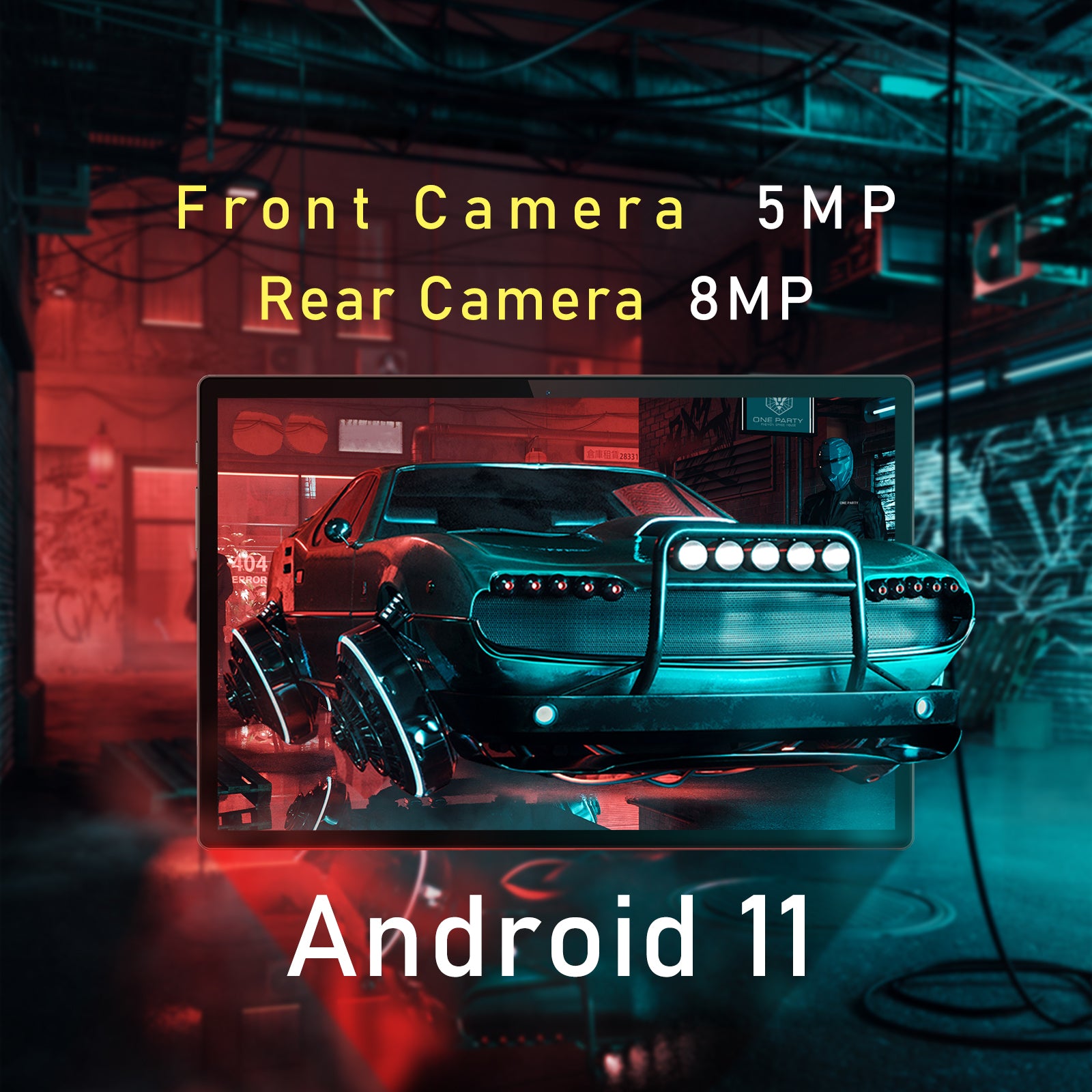 10.1 inch 4G LTE Android 11 Tablet with 3GB+32GB, Quad Core, T10 Pro USB-C WiFi Tablet