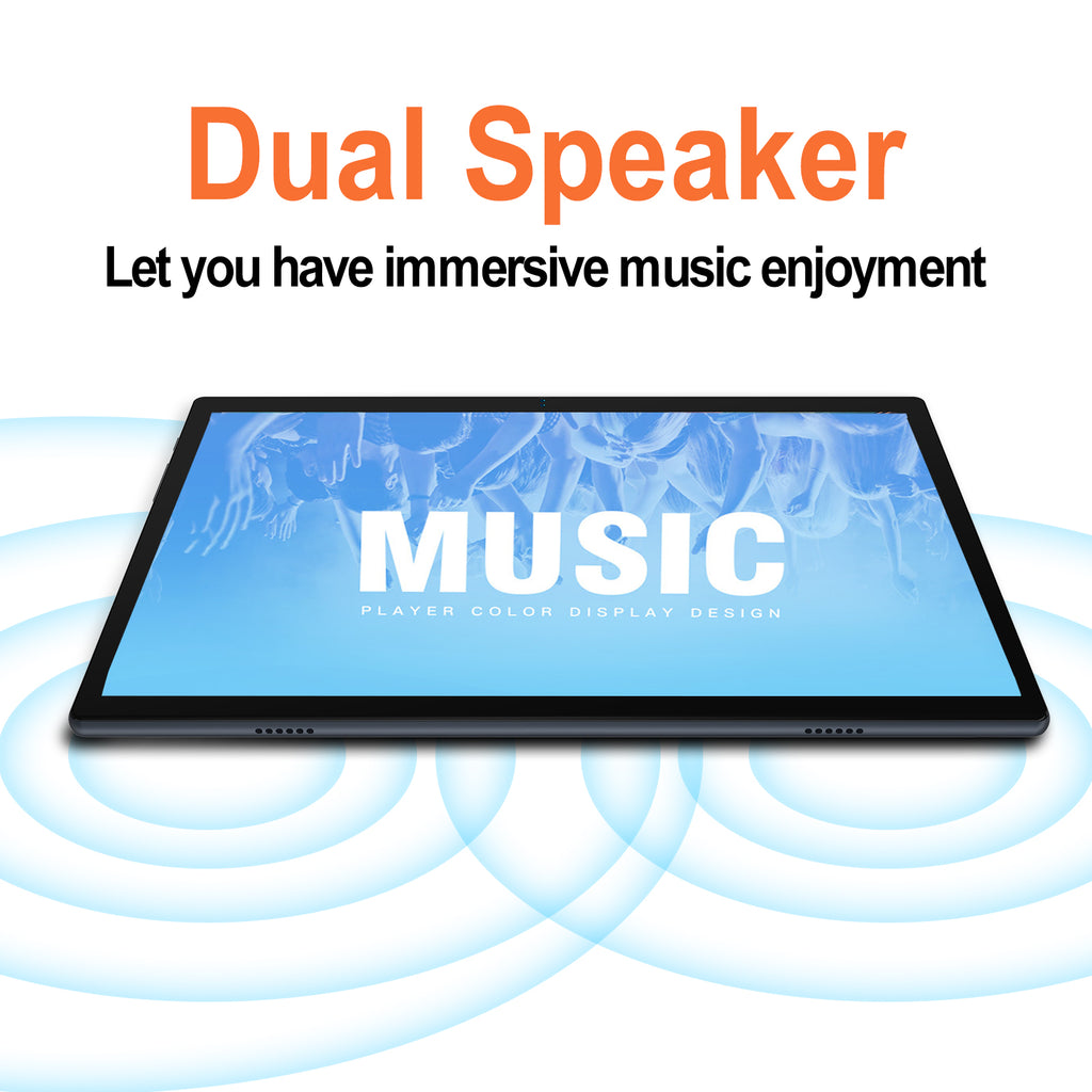 10.1 inch Android 11 GO Tablet with 2GB+32GB, Quad Core, 3G LTE T10 USB-C WiFi Tablet