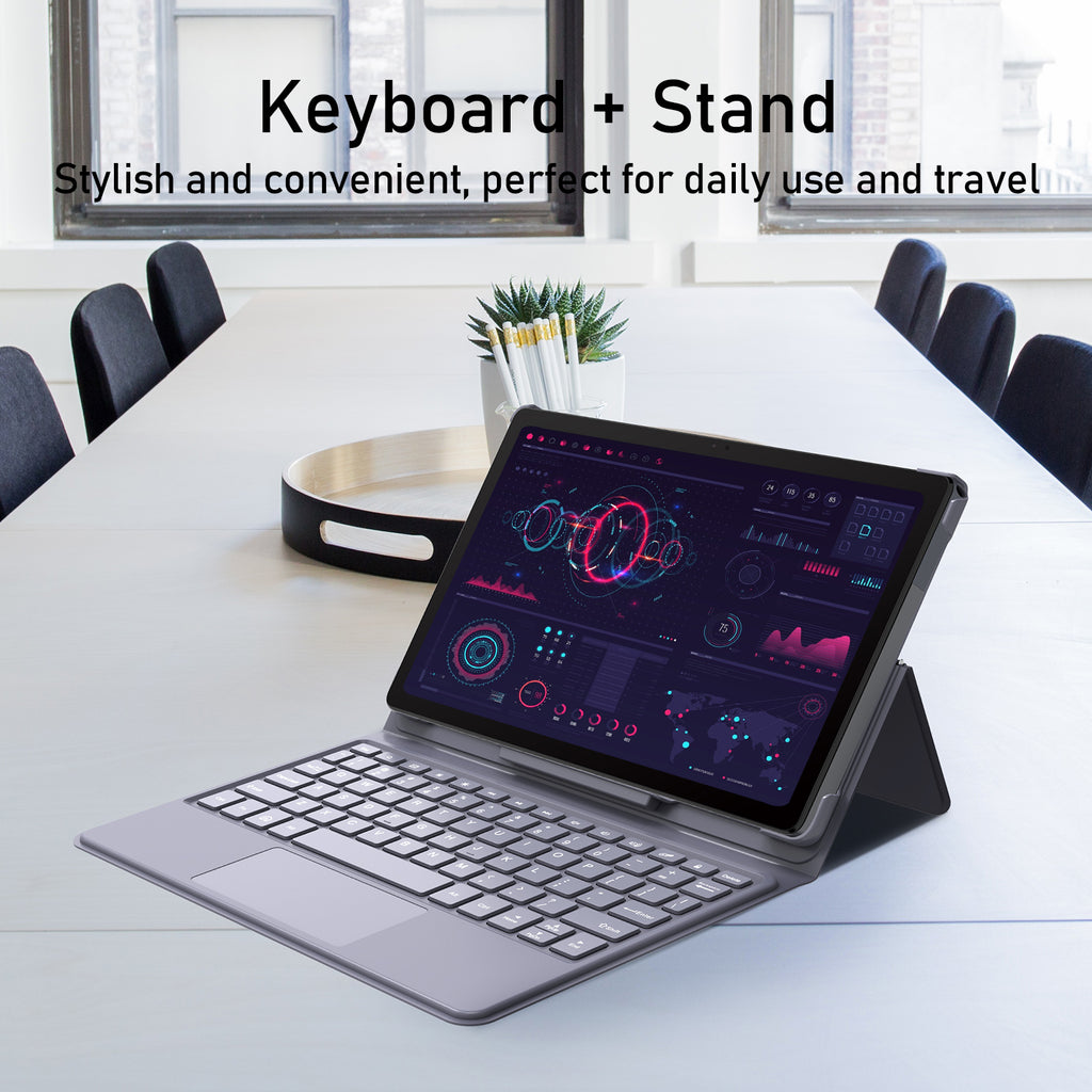 The Keyboard Case for 10.36 inch Tablet, 5 Pin Connection, Thin Light Classy Docking Keyboard (Not Include Tablet)